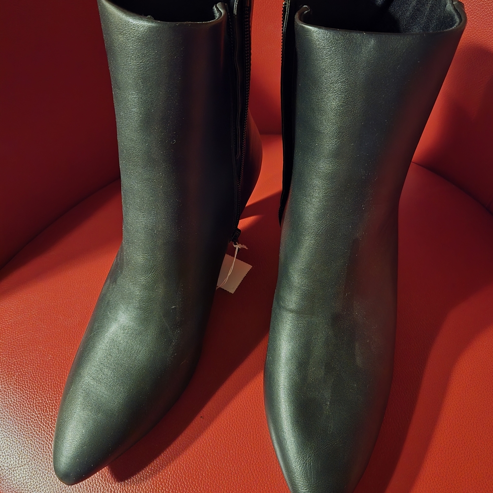 Christian Siriano Sleek Black Ankle Boots